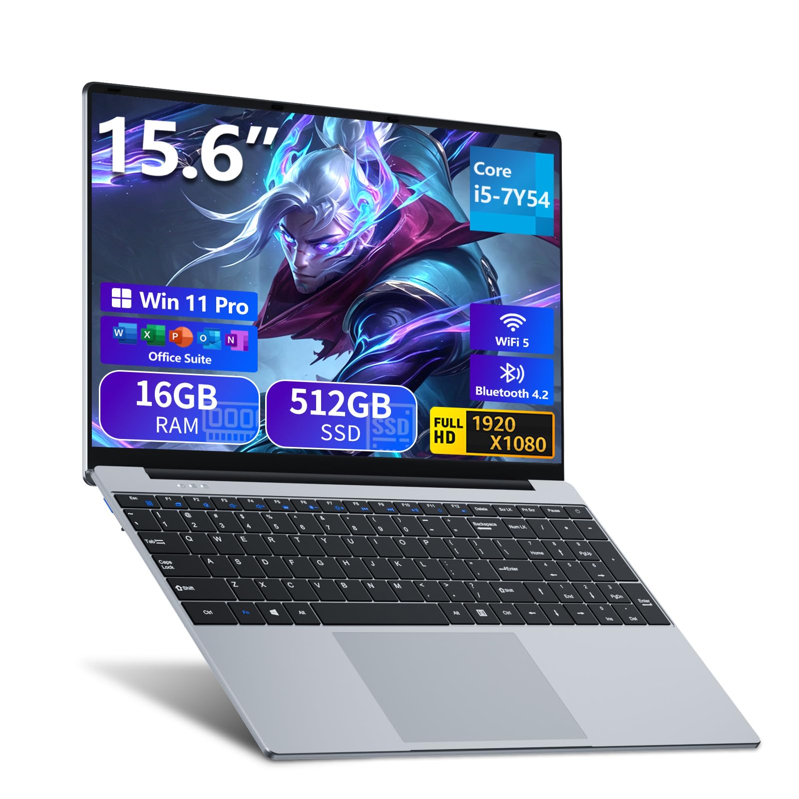 Amazon.com: Laptop, 15.6 inch Laptop Computer Core i5-7Y54(Up to
